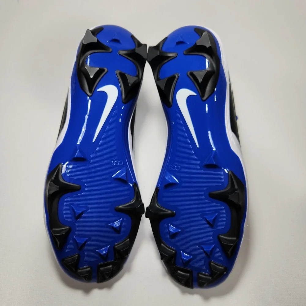 Nike Alpha Menace Strong Mens Size 10.5 Football Cleats‎ White / Blue II5139-101